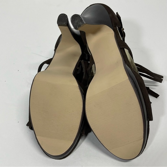 Madden Girl Brown Suede platform Dress Heels Size 8 - Picture 7 of 12
